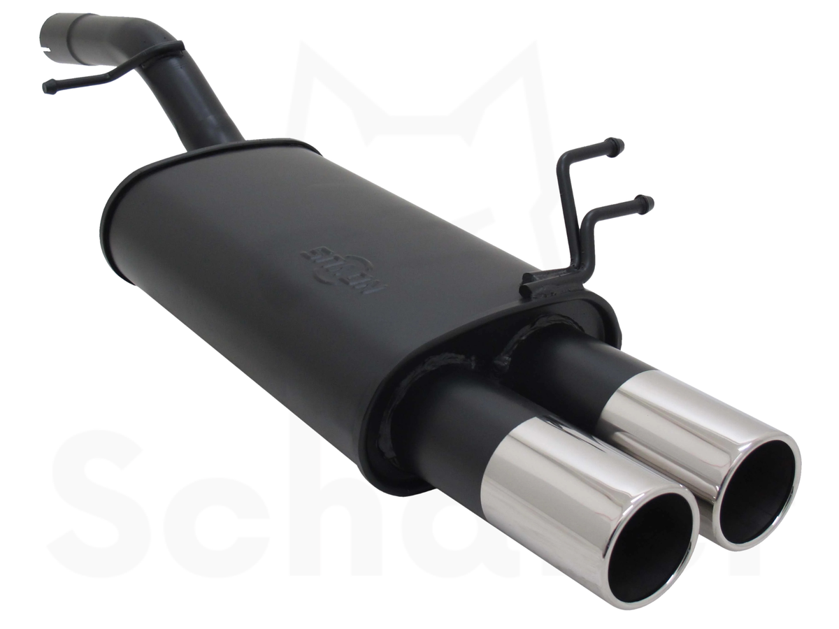 Ford Fiesta MK6 Sports Back Box 2x76mm - Straight/Rolled
