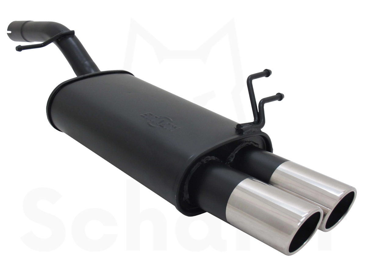 Ford Fiesta MK6 Sports Back Box 2x76mm - Slash/Rolled