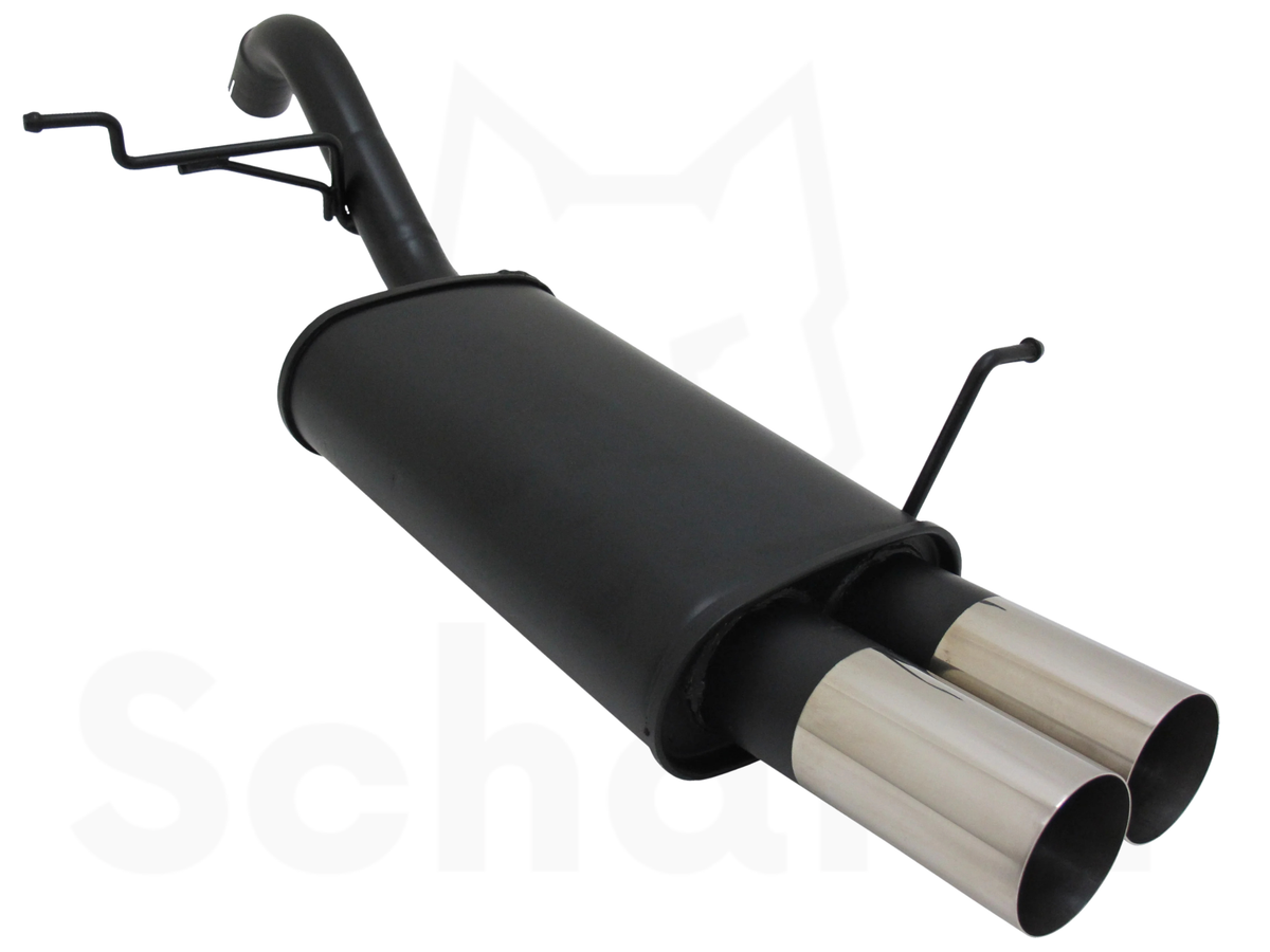 Ford Fiesta MK7 Sports Back Box 2x76mm - Straight/Sharp