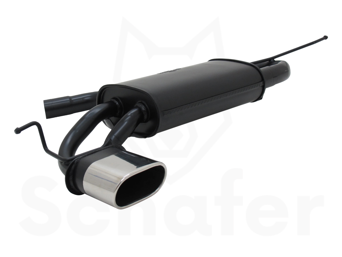 Sports Rear Silencer for VW Golf 6 135x75mm (vehicles without bumper cutout)