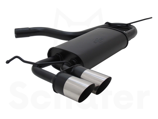 Sports Rear Silencer for VW Golf 6 2x76mm (vehicles with bumper cutout)