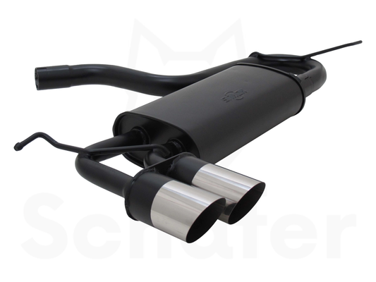 Sports Rear Silencer for VW Golf 5 2x76mm (vehicles with bumper cutout)