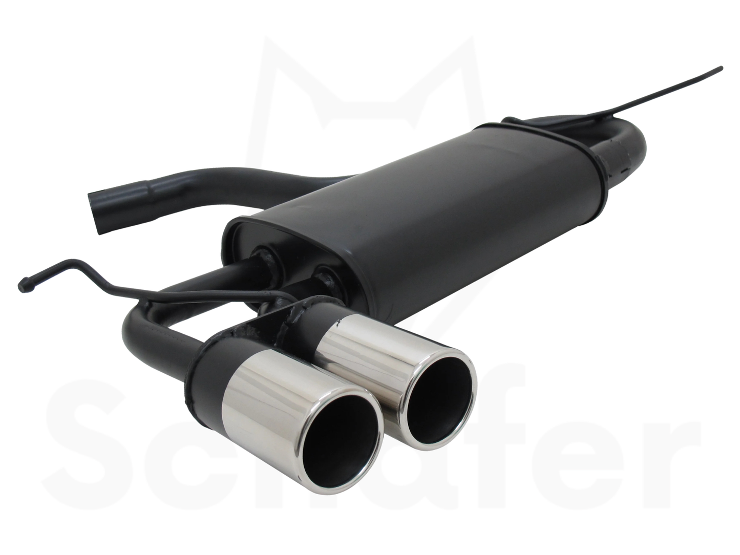 Sports Rear Silencer for VW Golf 5 2x76mm (vehicles with bumper cutout)