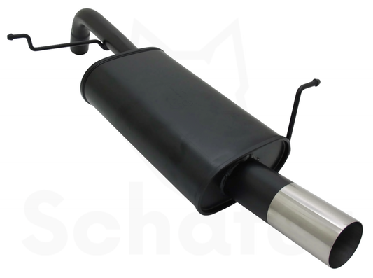 Ford Fiesta MK7 Sports Back Box 1x76mm Straight/Sharp