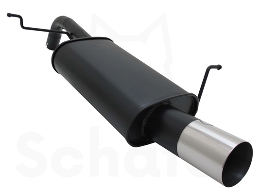 Ford Fiesta MK7 Sports Back Box 1x90mm - Straight/Sharp