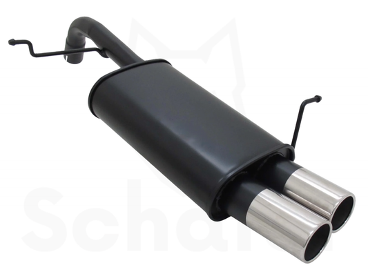 Ford Fiesta MK7 Sports Back Box 2x76mm - Straight/Rolled