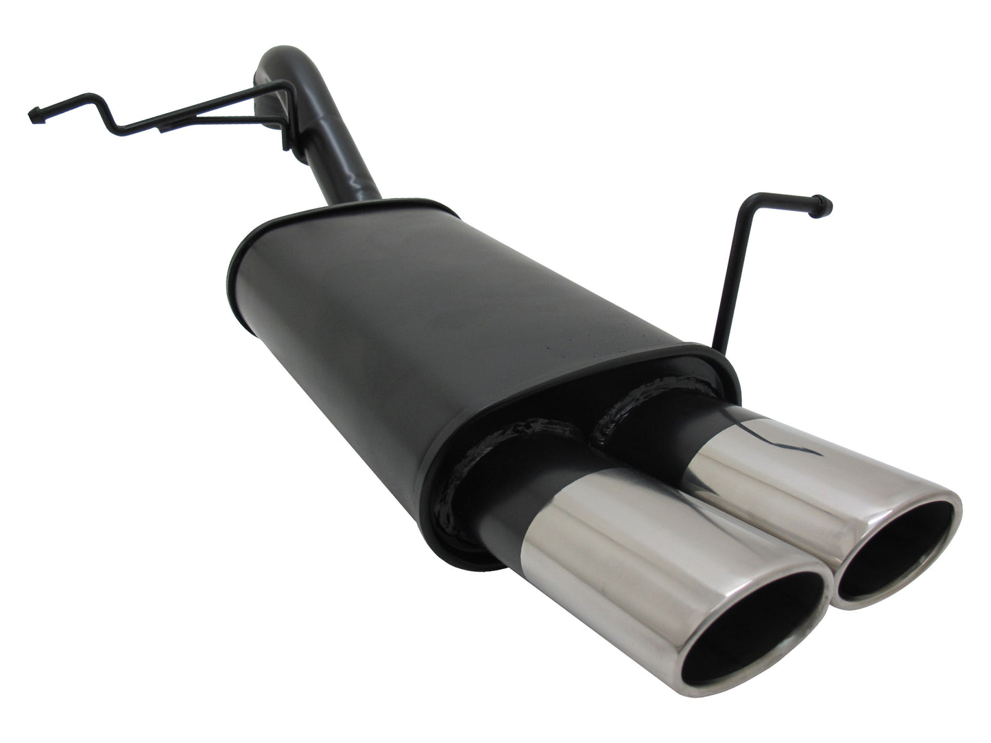 Sports Rear Silencer for Ford Fiesta MK7 2x 85x58mm AM-Design