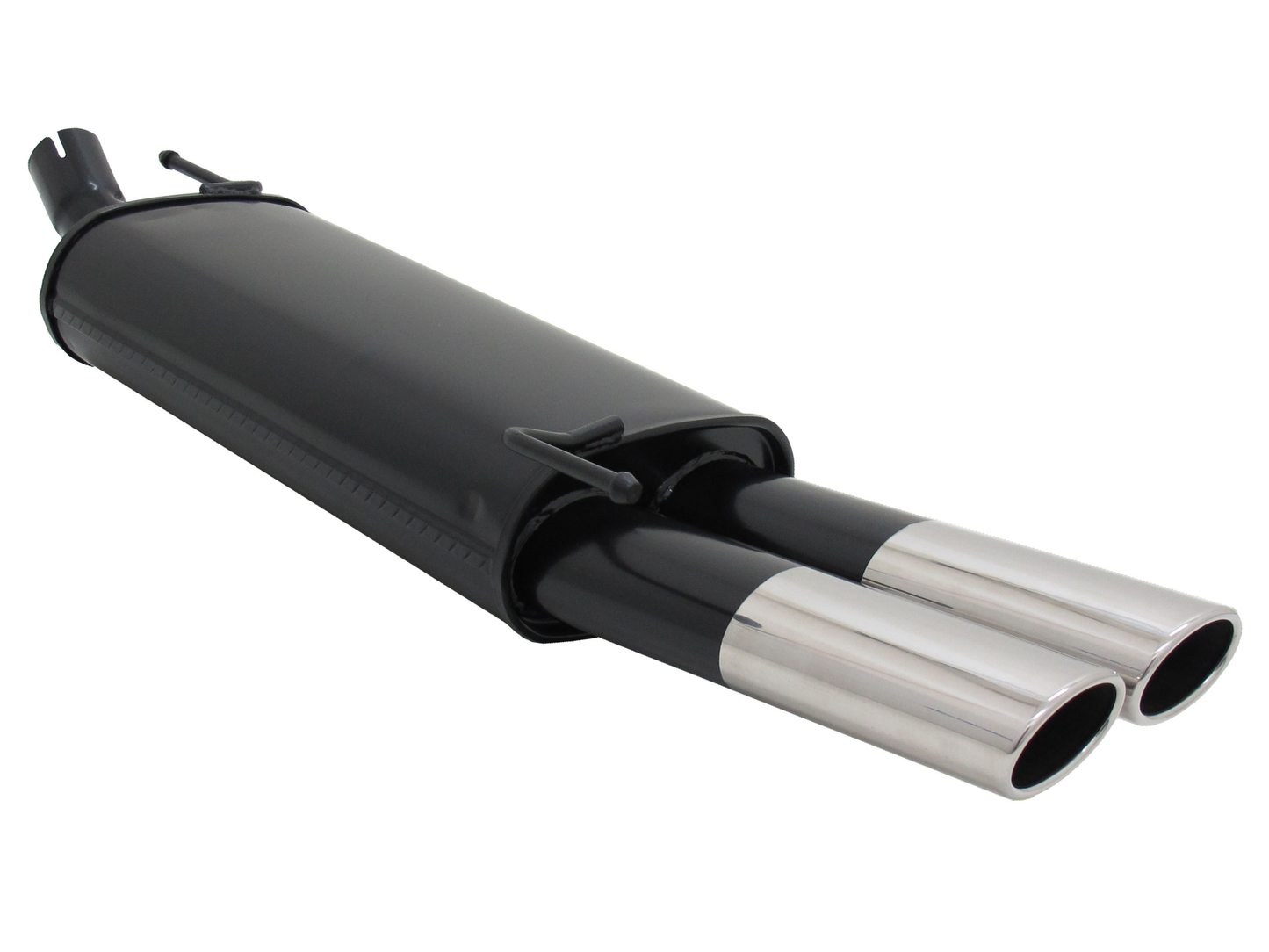 Sports Rear Silencer for Ford Fiesta MK6 2x 85x58mm AM-Design