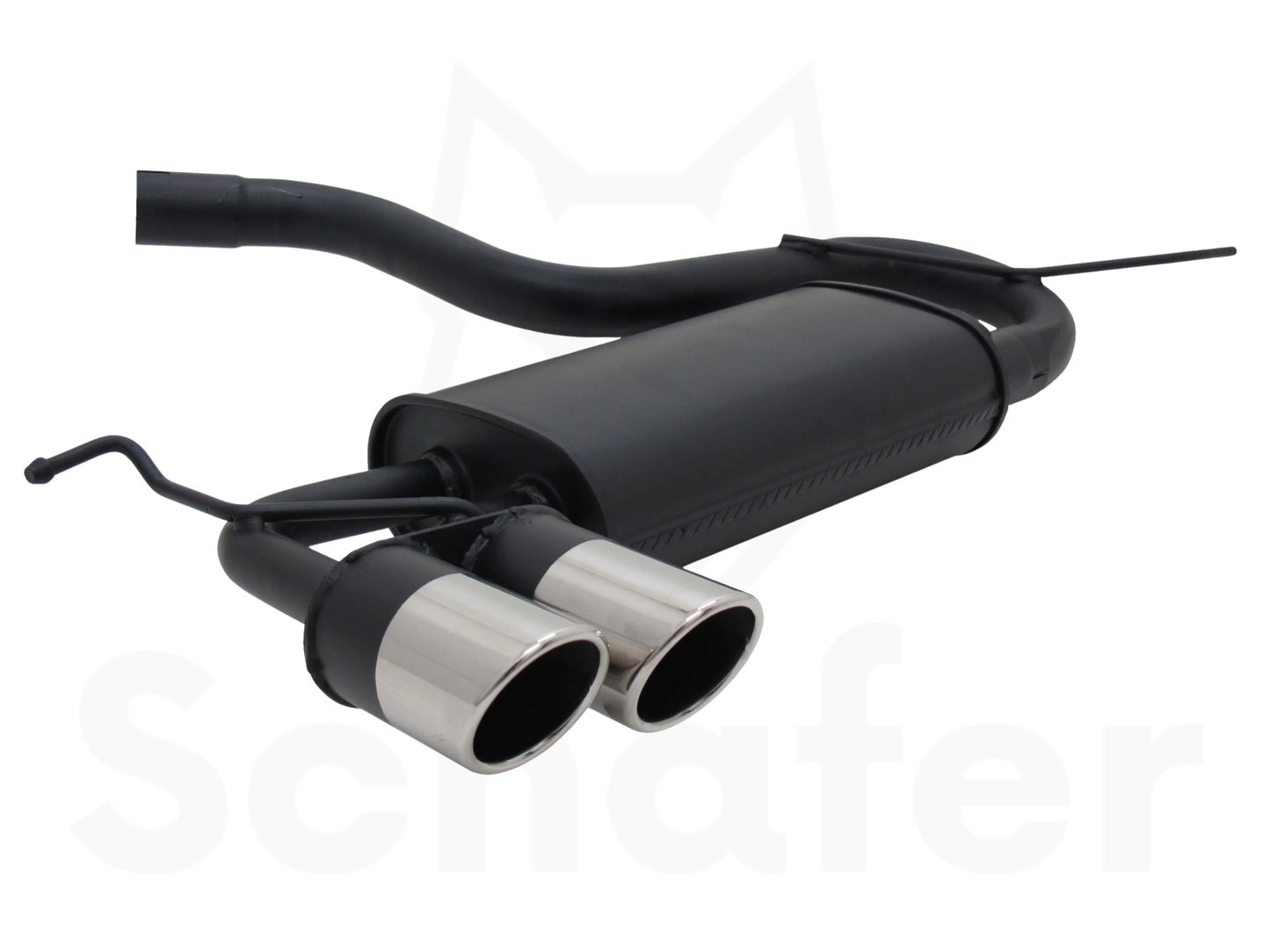 Sports Rear Silencer for Audi A3 (8P) 2x76mm (vehicles with bumper cutout)