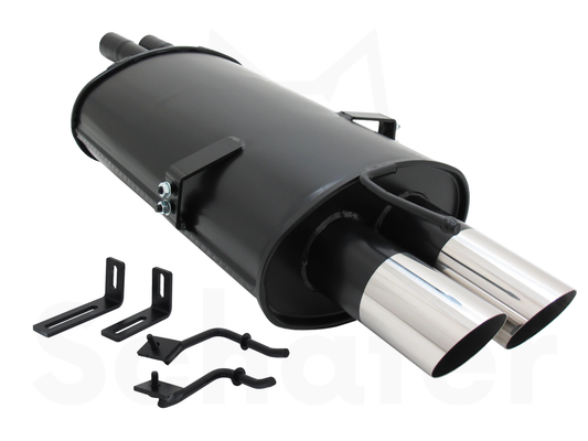 Sports Back Box BMW 3 Series E46 320/325/330 2x76mm - Slash/Sharp