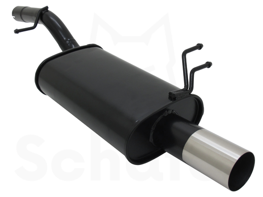 Sports Rear Silencer for Ford Fiesta MK6 1x76mm
