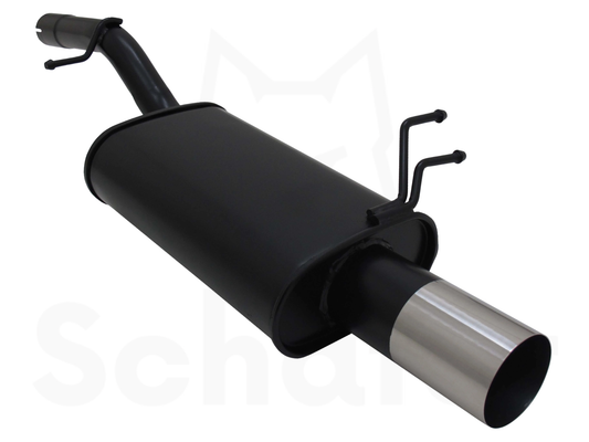 Ford Fiesta MK6 Sports Back Box 1x90mm - Straight/Sharp