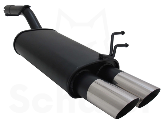 Sports Rear Silencer for Ford Fiesta MK6 2x76mm MS-Design