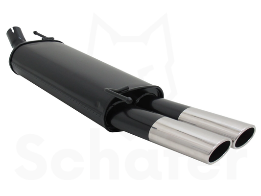 Sports Rear Silencer for Ford Fiesta MK6 2x 85x58mm AM-Design