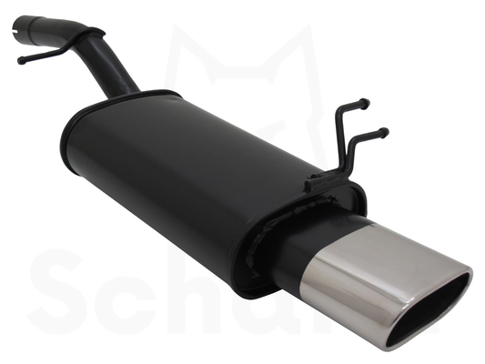 Sports Rear Silencer for Ford Fiesta MK6 75x135mm