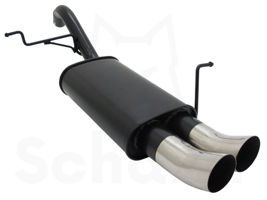 Sports Rear Silencer for Ford Fiesta MK7 2x76mm DTM