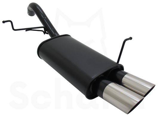 Sports Rear Silencer for Ford Fiesta MK7 2x76mm MS-Design