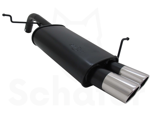 Sports Rear Silencer for Ford Fiesta MK7 2x76mm SR-Design