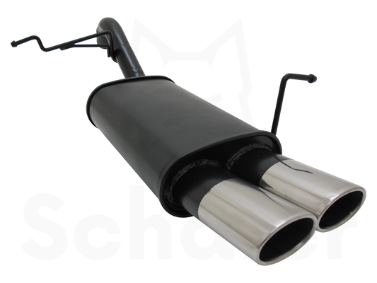Sports Rear Silencer for Ford Fiesta MK7 2x 85x58mm AM-Design