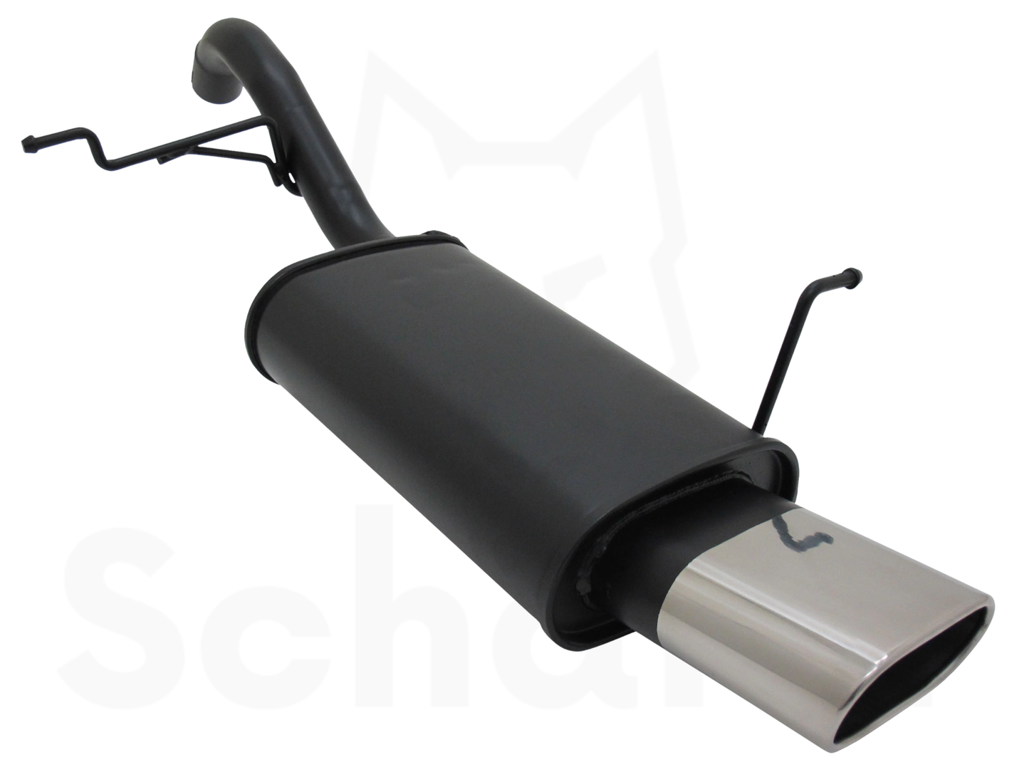Sports Rear Silencer for Ford Fiesta MK7 75x135mm