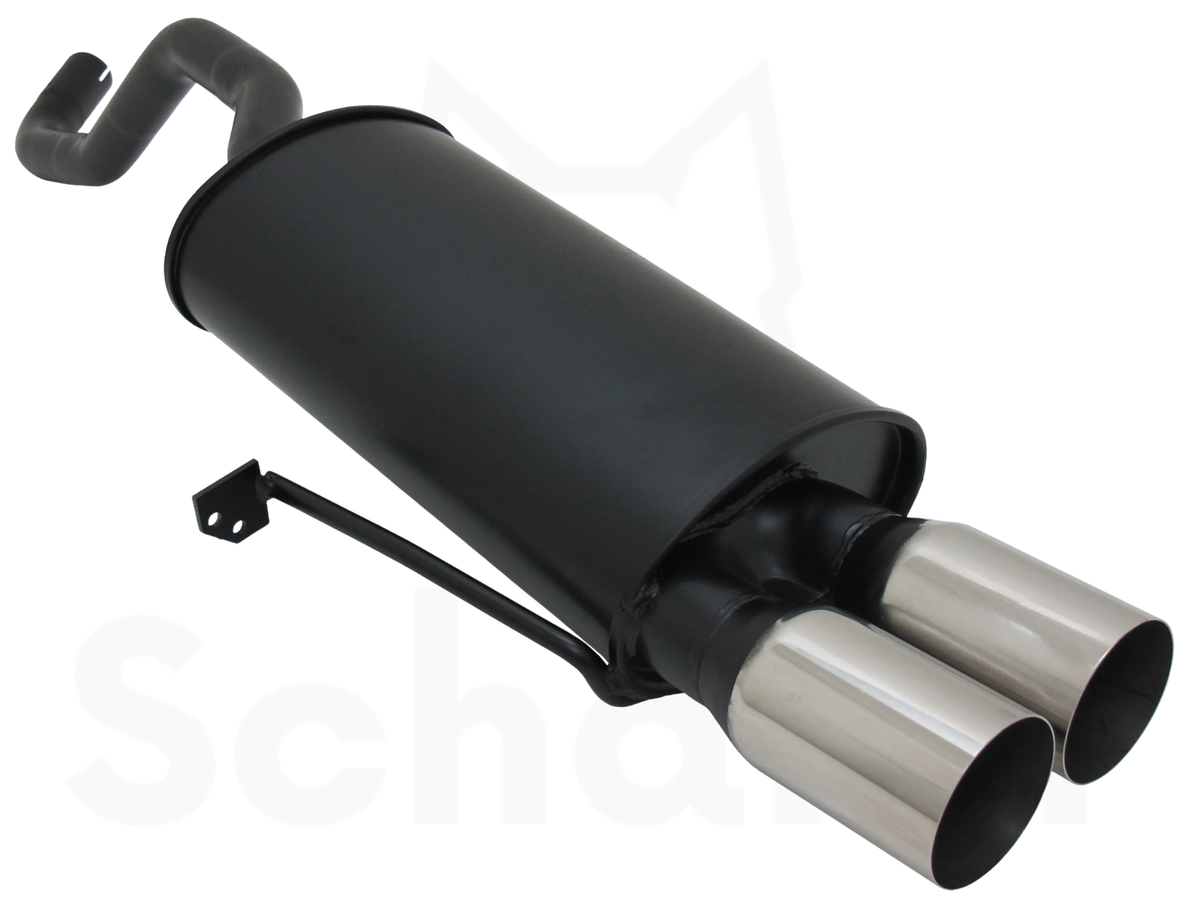 Sports Rear Silencer for Renault Clio 3 2x76mm