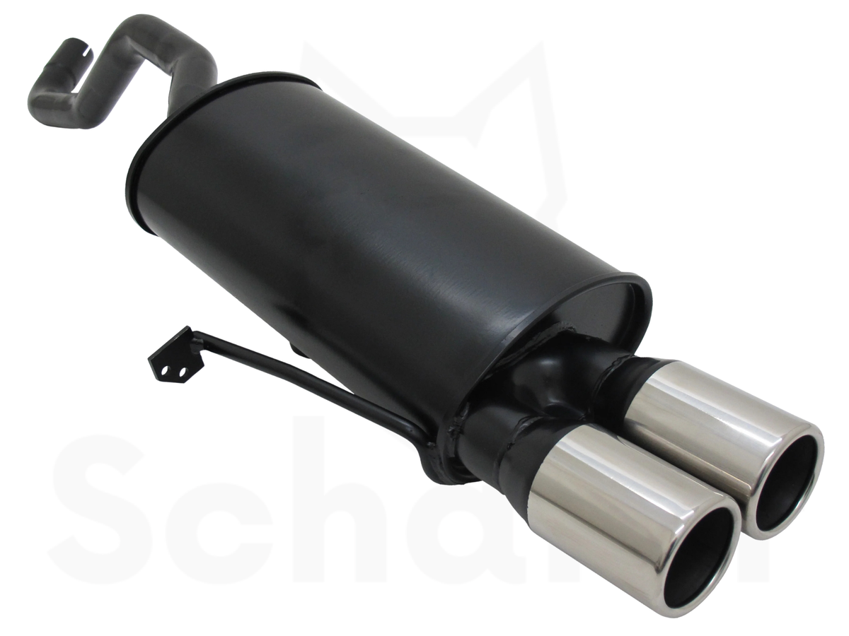 Sports Rear Silencer for Renault Clio 3 2x76mm