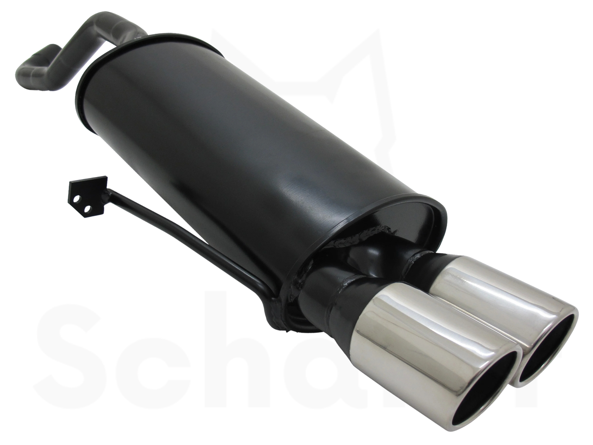 Sports Rear Silencer for Renault Clio 3 2x76mm