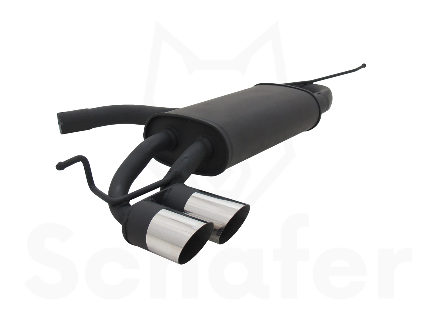 Sports Rear Silencer for VW Golf 6 2x76mm (vehicles without bumper cutout)