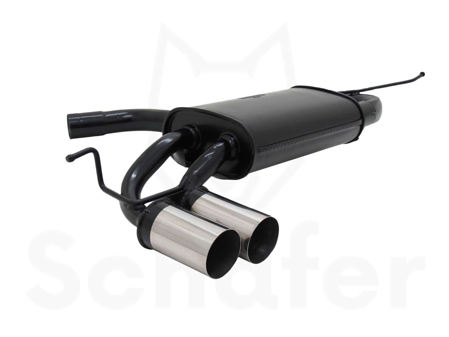 Sports Rear Silencer for VW Golf 6 2x76mm (vehicles without bumper cutout)