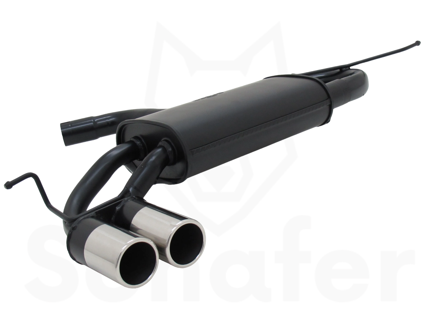 Sports Rear Silencer for VW Golf 6 2x76mm (vehicles without bumper cutout)