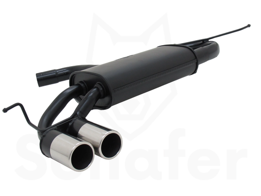 Sports Rear Silencer for VW Golf 6 2x76mm (vehicles without bumper cutout)