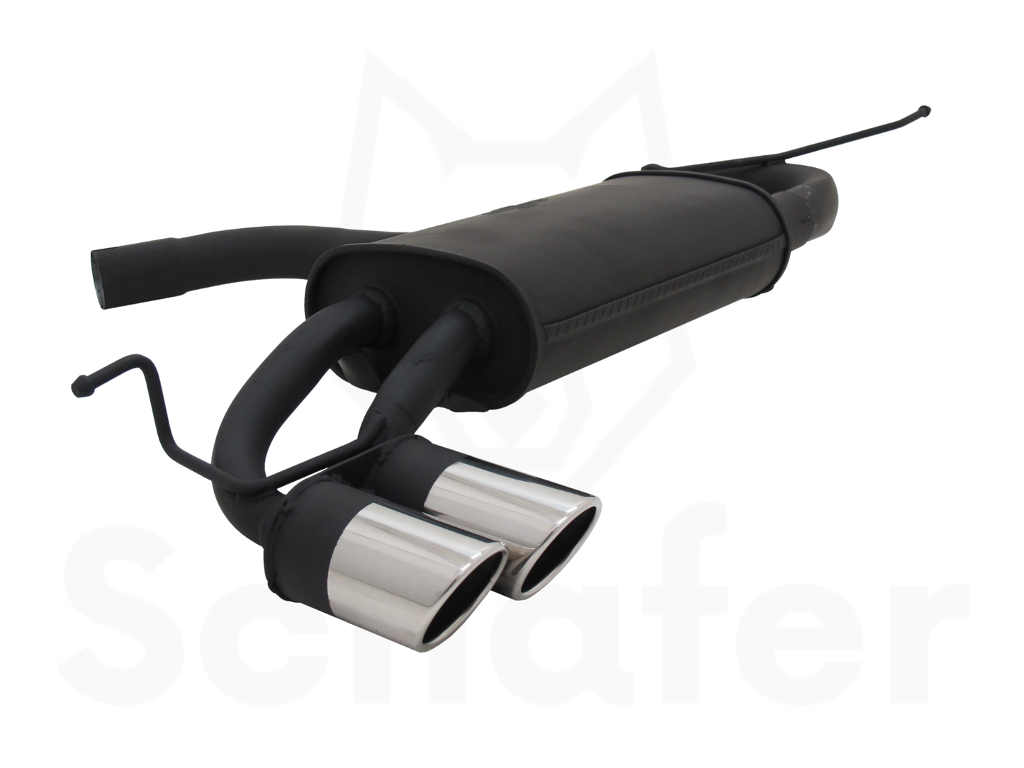 Sports Rear Silencer for VW Golf 6 2x76mm (vehicles without bumper cutout)