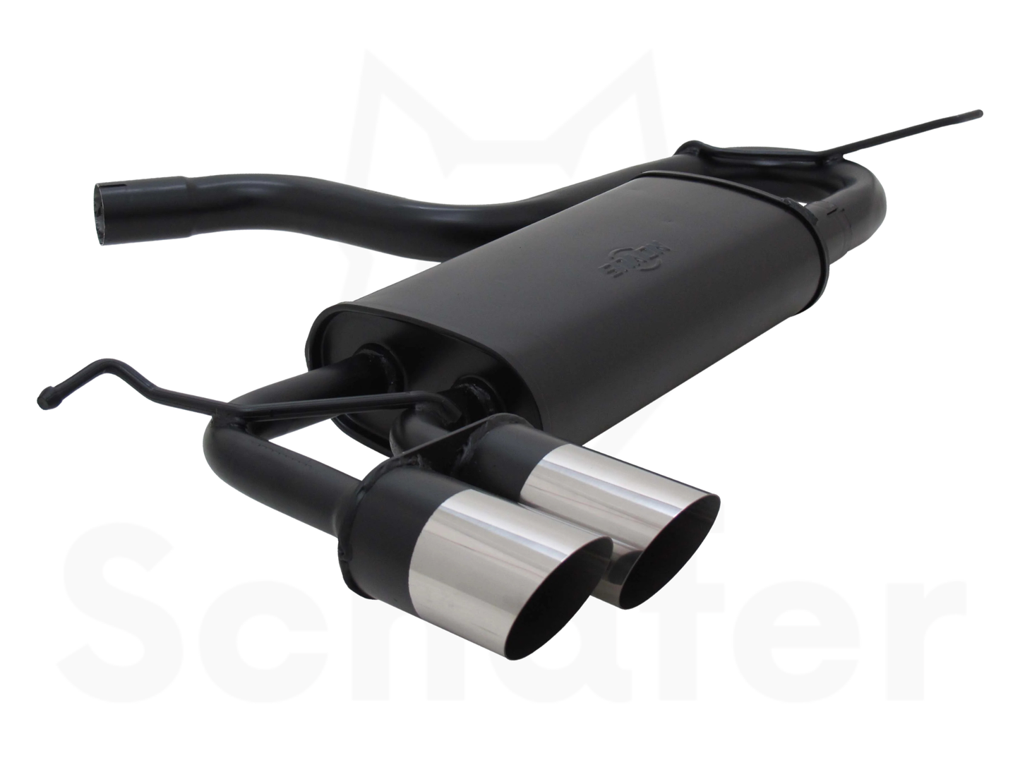 Sports Rear Silencer for VW Golf 6 2x76mm (vehicles with bumper cutout)