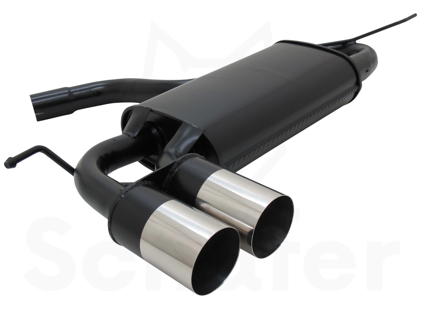 Sports Rear Silencer for VW Golf 6 2x76mm (vehicles with bumper cutout)