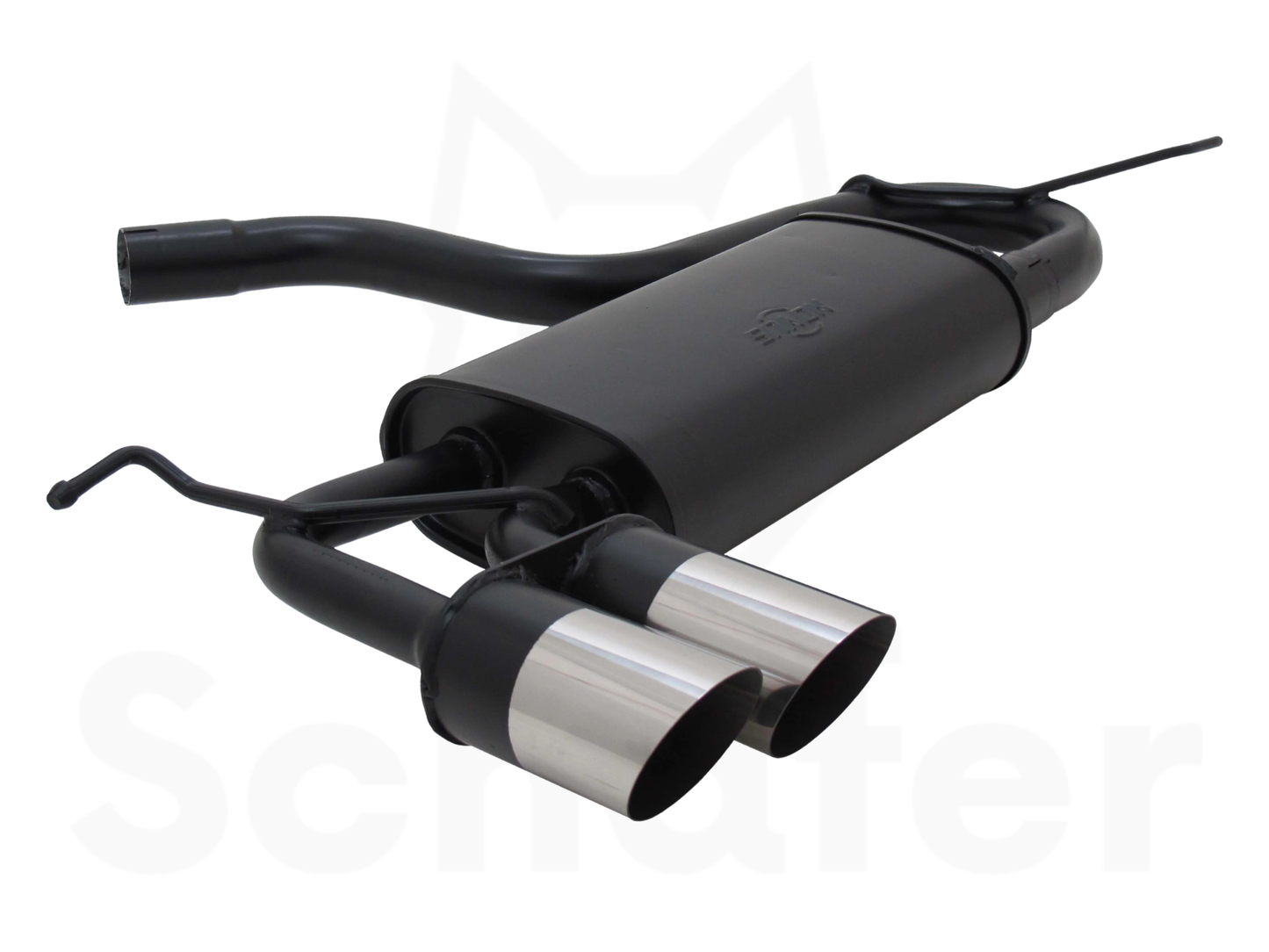 Sports Rear Silencer for VW Golf 5 2x76mm (vehicles with bumper cutout)